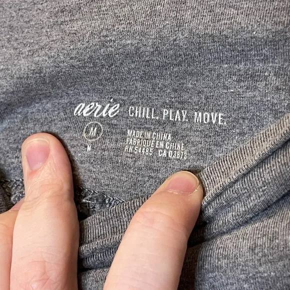 Aerie Gray Leggings Chill. Play. Move. Size Medium. Yoga basic neutral light - Picture 3 of 5